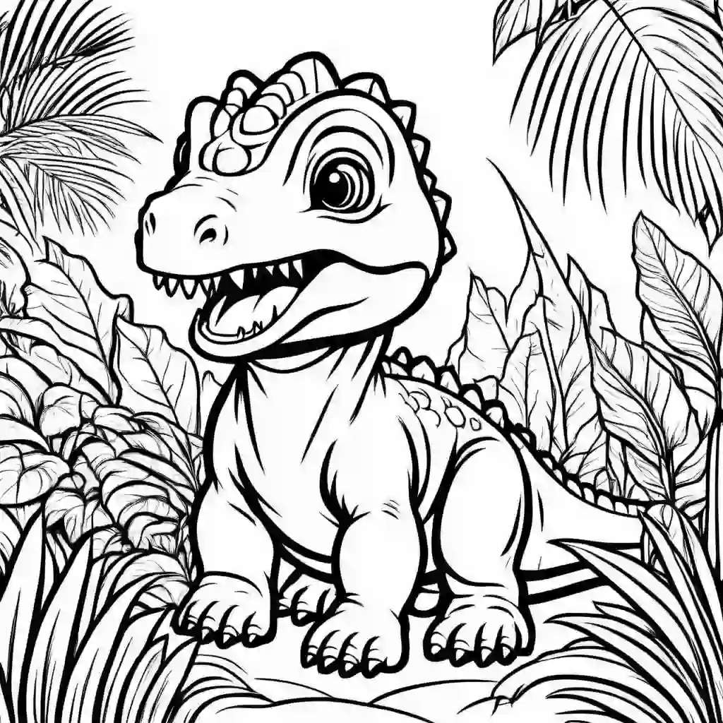Baby dinosaurs coloring pages